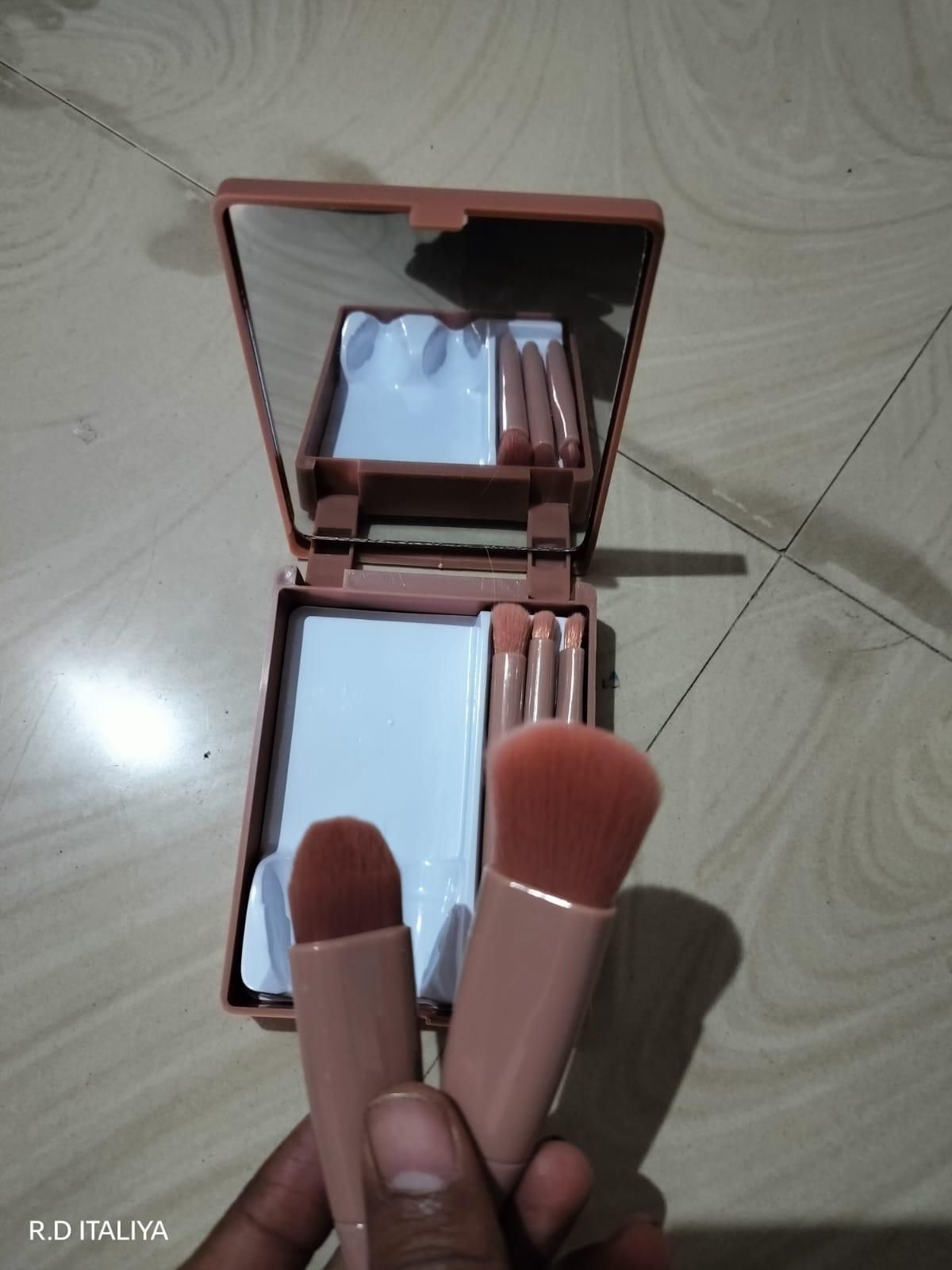 Makeup Brushes Set With Mirror - Premium  from Mystical9 - Just Rs 619 /- Shop now at Mystical9.com