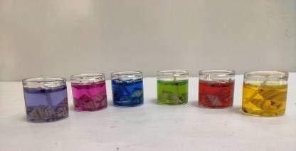 Multicolour Smokeless Decorated Mini Cute Glass Jelly Gel Candles (Pack of 12 Pcs) - Premium  from Mystical9 - Just Rs 600 /- Shop now at Mystical9.com