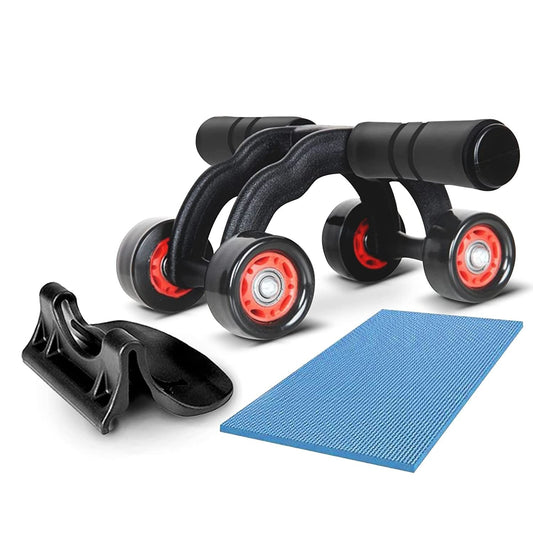 Wheel Ab Roller core Steel Handle With Knee Mat - Premium  from Mystical9 - Just Rs 750 /- Shop now at Mystical9.com