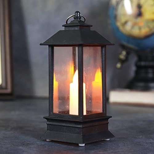 Decorative Lanterns Hanging Lantern with Flashing Led Pillar Candles Battery Operated(Pack Of 3) - Premium  from Mystical9 - Just Rs 830 /- Shop now at Mystical9.com