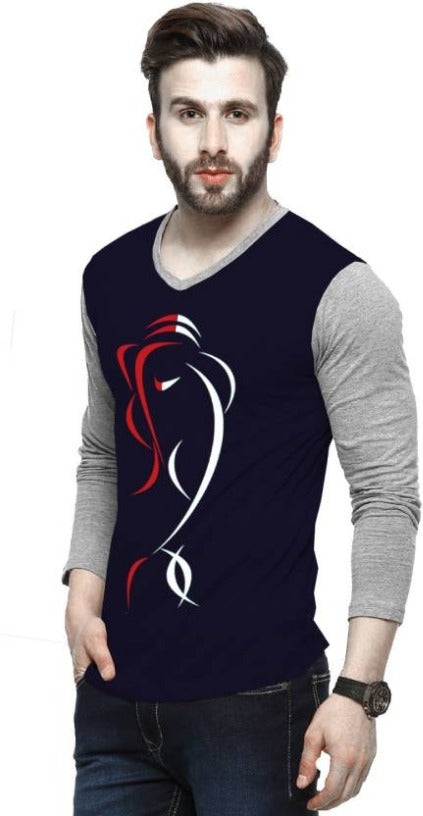 Stylish Full Sleeves Round Neck Men's T-shirts - Premium  from Mystical9 - Just Rs 618 /- Shop now at Mystical9.com