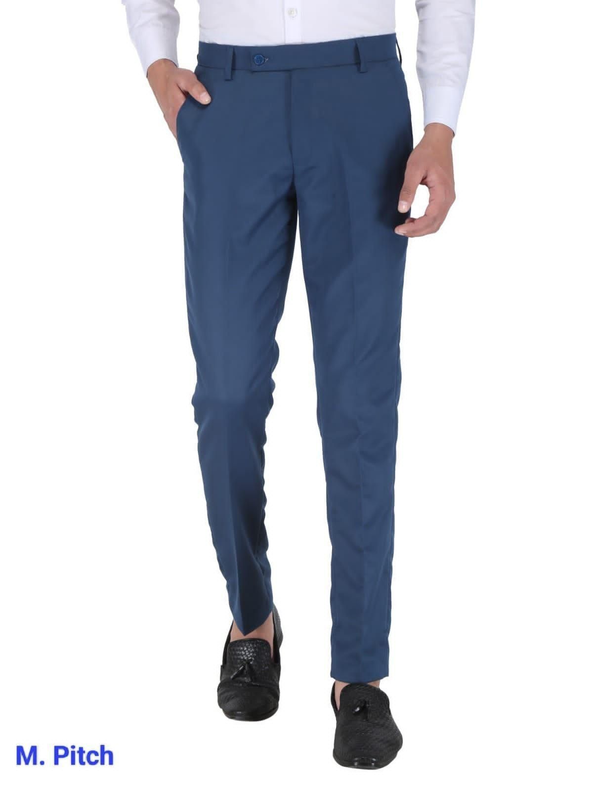 Mens Cotton Stretchable Solid Formal Trouser - Premium  from Mystical9 - Just Rs 750 /- Shop now at Mystical9.com