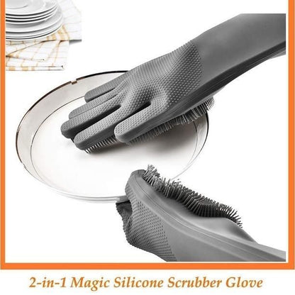 Gloves - Magic Silicone Cleaning Gloves ( 1 Pair ) - Premium  from Mystical9 - Just Rs 550 /- Shop now at Mystical9.com