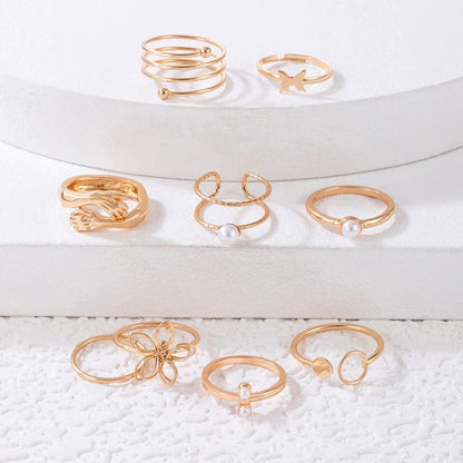 Combo Pack Of Rings(Pack Of 9) - Premium  from Mystical9 - Just Rs 600 /- Shop now at Mystical9.com