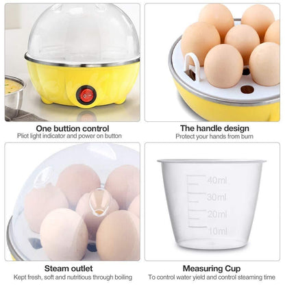 Egg Boiler-7 Egg Electric Boiler For Steaming, Cooking, Boiling and Frying - Premium  from Mystical9 - Just Rs 850 /- Shop now at Mystical9.com