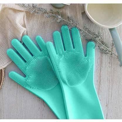 Gloves Magic Silicone Dish Washing Gloves for Kitchen (Pair of 1) - Premium  from Mystical9 - Just Rs 630 /- Shop now at Mystical9.com