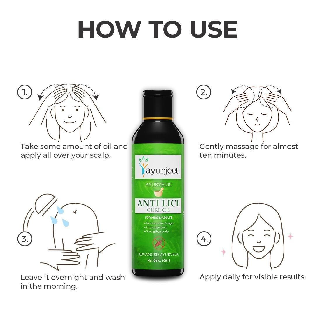 Ayurjeet Ayurvedic Anti Lice Cure Oil 100ml - Premium  from Mystical9 - Just Rs 600 /- Shop now at Mystical9.com