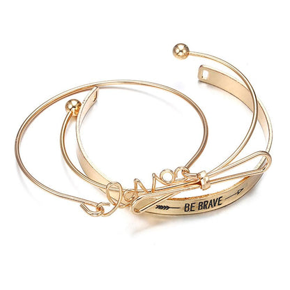 Startling Gold Plated Bracelets (Pack of 3) - Premium  from Mystical9 - Just Rs 600 /- Shop now at Mystical9.com