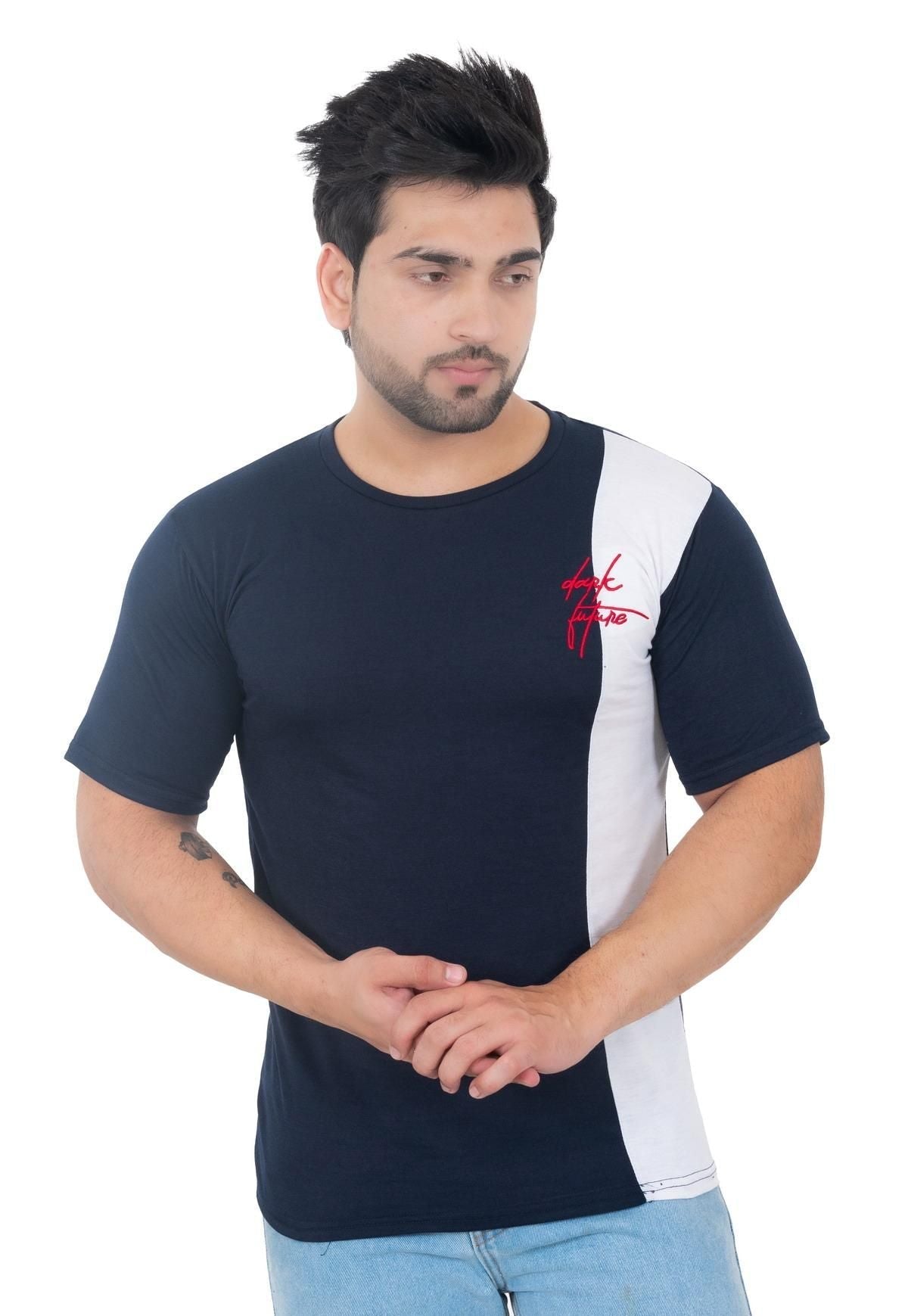 Men's Round Neck Typography Print T-Shirt - Premium  from Mystical9 - Just Rs 550 /- Shop now at Mystical9.com