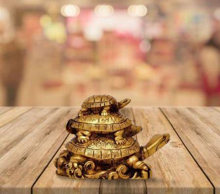 Three Tiered Turtle Tortoise Family For Health And Good Luck For Home D�cor - 12 cm - Premium  from Mystical9 - Just Rs 585 /- Shop now at Mystical9.com