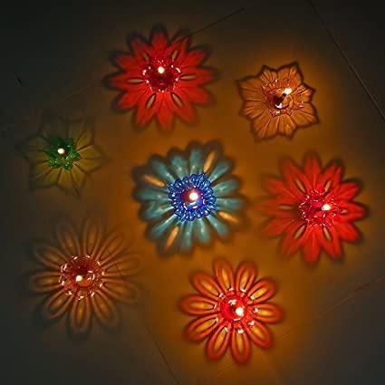 Set of 12 and set of 24 3D Reflection Diya - Premium  from Mystical9 - Just Rs 590 /- Shop now at Mystical9.com