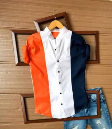 Men's Lycra Blend Colorblock Casual Shirt - Premium  from Mystical9 - Just Rs 780 /- Shop now at Mystical9.com