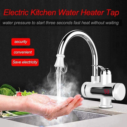 Electric Hot Water Heater Faucet Kitchen And Bathroom Heating Dispenser Tap Digital Temperature With Display - Premium  from Mystical9 - Just Rs 1400 /- Shop now at Mystical9.com