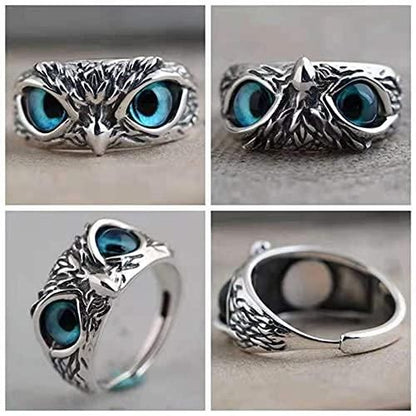 Owl ring (adjustable), metal for men and women - Premium  from Mystical9 - Just Rs 500 /- Shop now at Mystical9.com