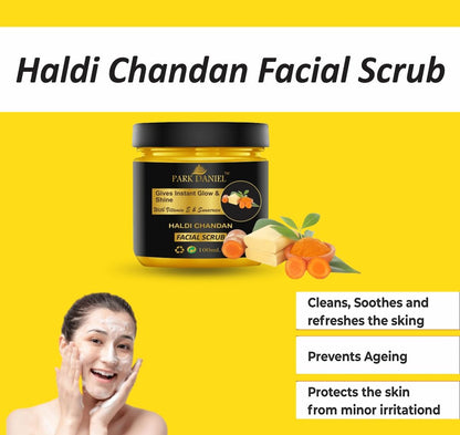 Park Daniel Haldi Chandan Scrub and Argan Face Wash For Anti Blemishes & Glowing Facial Kit Detoxify Rejuvenate your skin Combo Pack of 2 (250 ML) - Premium  from Mystical9 - Just Rs 700 /- Shop now at Mystical9.com