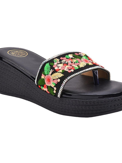 Stylish Ethnic Heel Wedges Sandal For Women's - Premium  from Mystical9 - Just Rs 879 /- Shop now at Mystical9.com