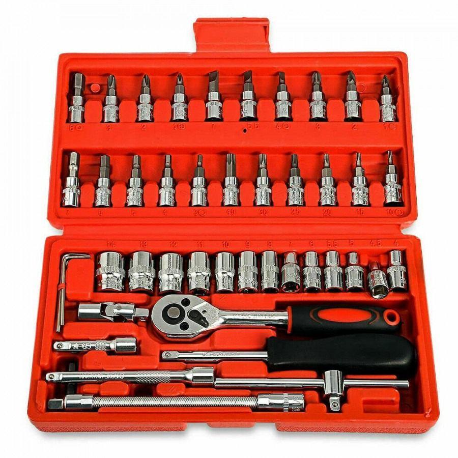 Hardware Tools- 46 in 1 Multi Purpose Combination Socket Tool Kit - Premium  from Mystical9 - Just Rs 1000 /- Shop now at Mystical9.com