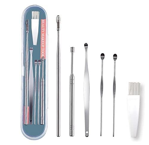 6 Pieces Ear Wax Removal Smooth Stainless Steel Kit - Premium  from Mystical9 - Just Rs 500 /- Shop now at Mystical9.com