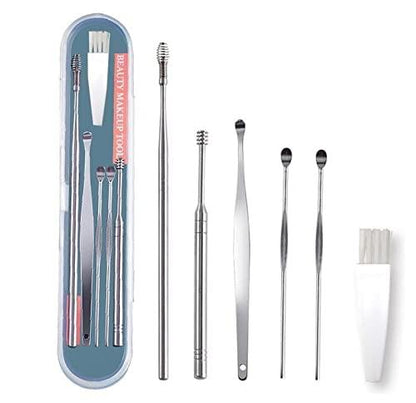 6 Pieces Ear Wax Removal Smooth Stainless Steel Kit - Premium  from Mystical9 - Just Rs 500 /- Shop now at Mystical9.com