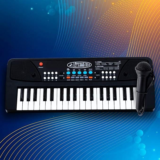 37 Keys Piano Keyboard Toy with Microphone, USB Power Cable & Sound Recording Function Analog Portable Keyboard - Premium  from Mystical9 - Just Rs 1100 /- Shop now at Mystical9.com