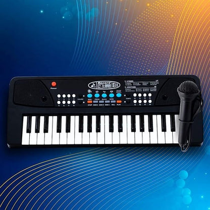 37 Keys Piano Keyboard Toy with Microphone, USB Power Cable & Sound Recording Function Analog Portable Keyboard - Premium  from Mystical9 - Just Rs 1100 /- Shop now at Mystical9.com