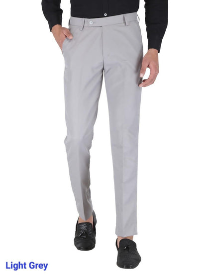 Mens Cotton Stretchable Solid Formal Trouser - Premium  from Mystical9 - Just Rs 750 /- Shop now at Mystical9.com