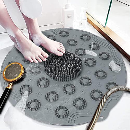 Shower Foot Cleaner Scrubber Foot Brush Massager Pad Non Slip Suction Cup Exfoliating Dead Skin Foot Mat for Shower (Pack of 2) - Premium  from Mystical9 - Just Rs 680 /- Shop now at Mystical9.com