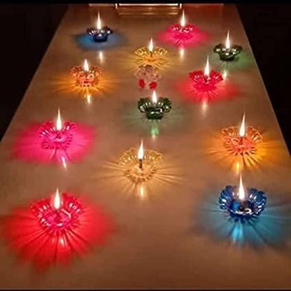 Set of 12 and set of 24 3D Reflection Diya - Premium  from Mystical9 - Just Rs 590 /- Shop now at Mystical9.com