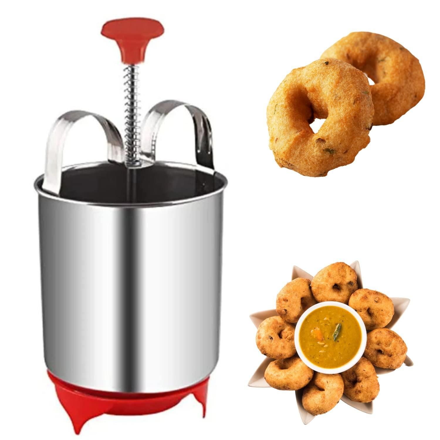 Stainless Steel Medu Vada Maker With Stand - Premium  from Mystical9 - Just Rs 530 /- Shop now at Mystical9.com