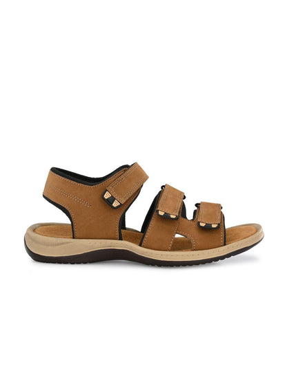 Bucik Men's Beige Genuine Leather Slip-On Casual Sandal - Premium  from Mystical9 - Just Rs 950 /- Shop now at Mystical9.com