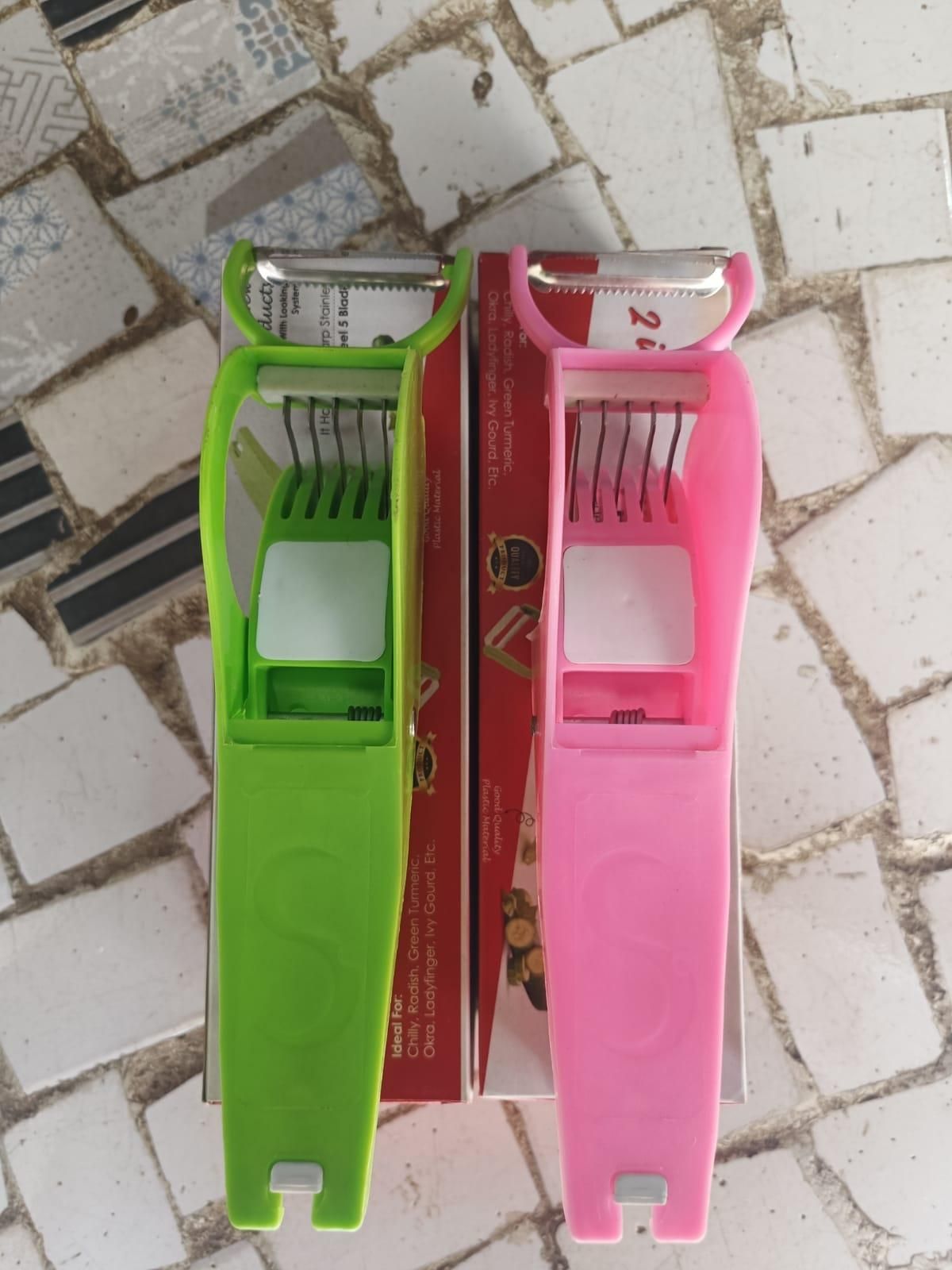 Plastic 2 in 1 Vegetable & Fruit Multi Cutter - Premium  from Mystical9 - Just Rs 478 /- Shop now at Mystical9.com