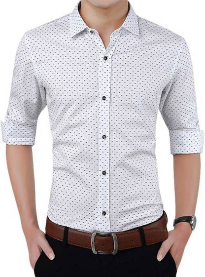 Men Regular Fit Printed Cut Away Collar Casual Shirt - Premium  from Mystical9 - Just Rs 718 /- Shop now at Mystical9.com