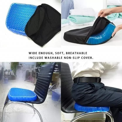 Gel Orthopedic Seat Cushion for Office Chair, Wheelchair, or Home Rubber Cushion for Back Pain - Premium  from Mystical9 - Just Rs 830 /- Shop now at Mystical9.com