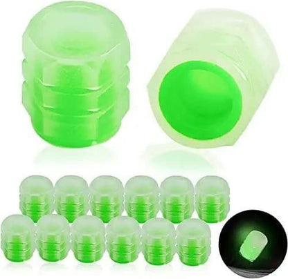 Universal Fluorescent Car Tire Valve Caps (Pack of 4) - Premium  from Mystical9 - Just Rs 550 /- Shop now at Mystical9.com