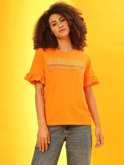 Campus Sutra Women's Cotton Printed T-Shirts - Premium  from Mystical9 - Just Rs 831 /- Shop now at Mystical9.com