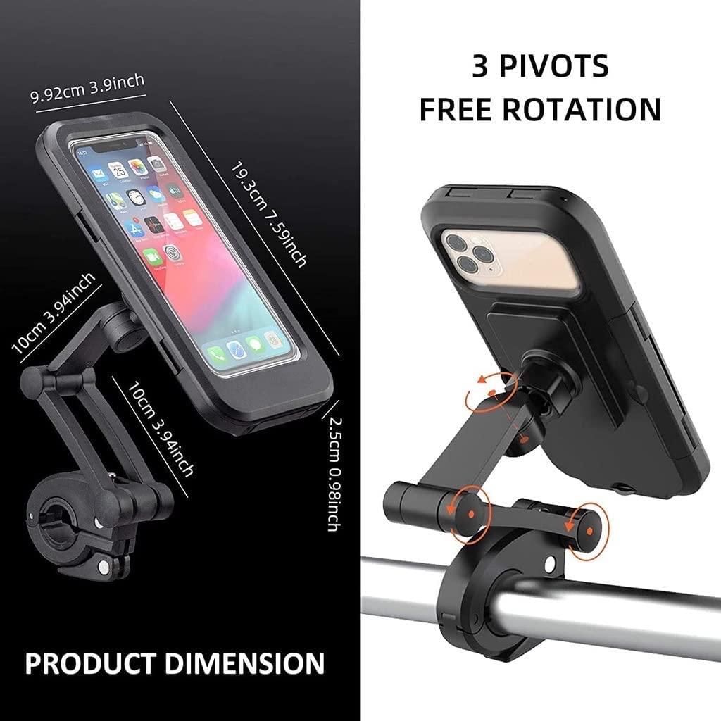 Universal 360 Rotation Bike Waterproof Cell Phone Holder. - Premium  from Mystical9 - Just Rs 800 /- Shop now at Mystical9.com