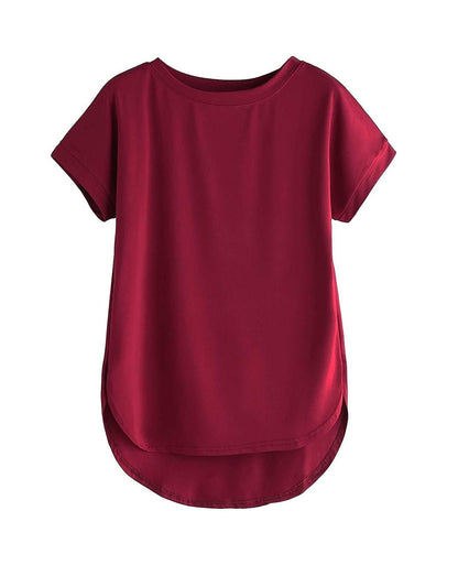 Women's Cotton Blend Solid T-Shirt - Premium  from Mystical9 - Just Rs 650 /- Shop now at Mystical9.com