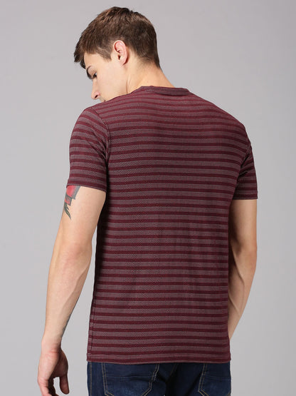 Urgear Cotton Stripes Half Sleeves Mens Round neck T-Shirt - Premium  from Mystical9 - Just Rs 685 /- Shop now at Mystical9.com