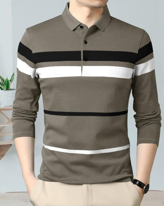 Eyebogler Men Full Sleeves Polo Neck T-shirt - Premium  from Mystical9 - Just Rs 685 /- Shop now at Mystical9.com