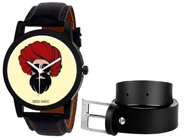 Watch & Belt Men's Combo Vol - 2 - Premium  from Mystical9 - Just Rs 570 /- Shop now at Mystical9.com