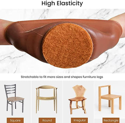 NOBILEA Silicone Chair Leg Protectors with Felt for Hardwood Floors (6PCS), Silicone Furniture Leg Cover Pad for Protecting Floors from Scratches and Noise, Smooth Moving for Chair Feet. - Premium  from Mystical9 - Just Rs 580 /- Shop now at Mystical9.com