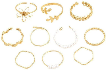 Combo Pack Of Rings(Pack Of 10) - Premium  from Mystical9 - Just Rs 615 /- Shop now at Mystical9.com