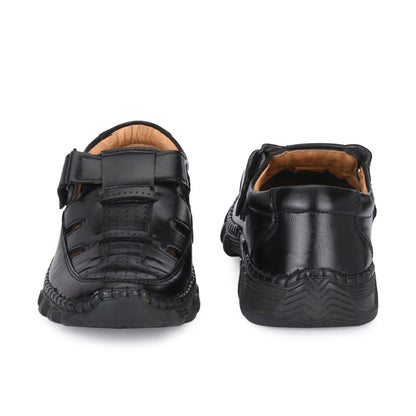 Black Roman Sandals For Men - Premium  from Mystical9 - Just Rs 1000 /- Shop now at Mystical9.com