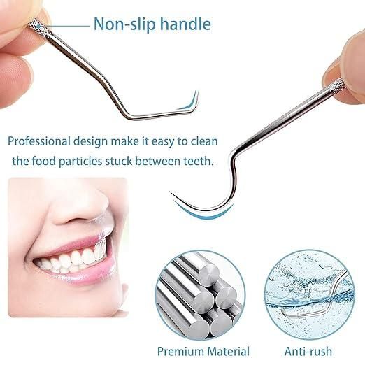 Dental Tools, 7 in 1 Stainless Steel Teeth Cleaning Tool Kit - Premium  from Mystical9 - Just Rs 650 /- Shop now at Mystical9.com