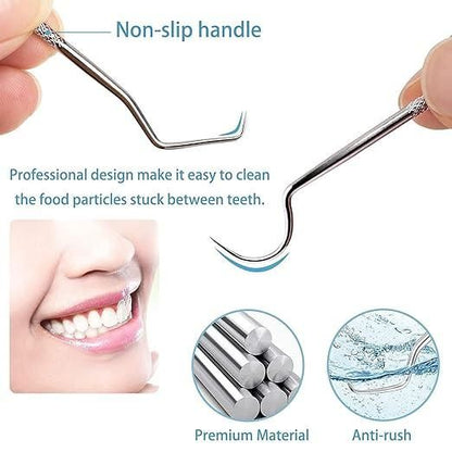 Dental Tools, 7 in 1 Stainless Steel Teeth Cleaning Tool Kit - Premium  from Mystical9 - Just Rs 650 /- Shop now at Mystical9.com