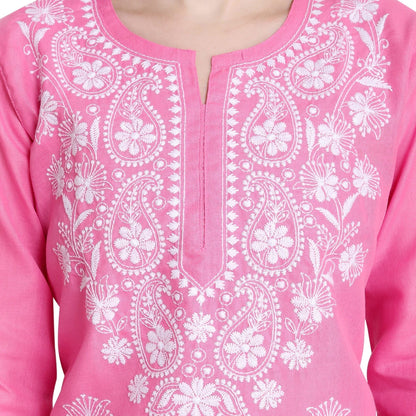 Women Embroidered Lucknowi Straight Kurta - Premium  from Mystical9 - Just Rs 750 /- Shop now at Mystical9.com