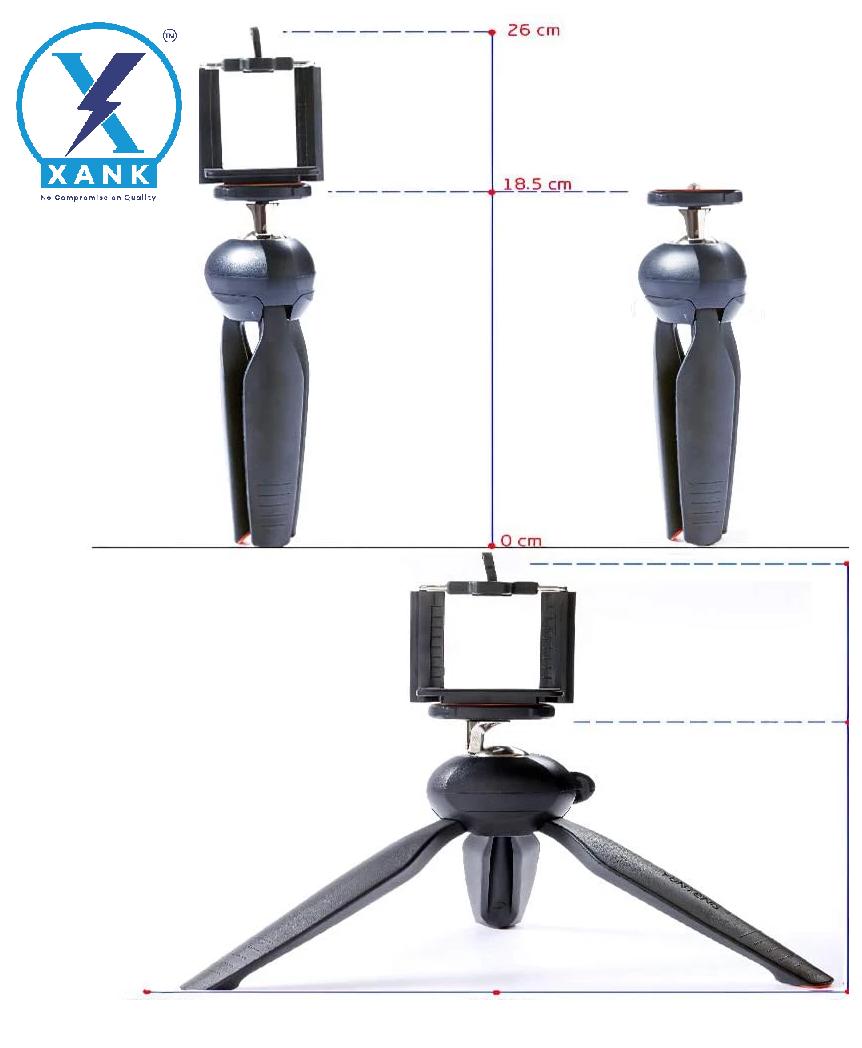 XANK YT-228 Tripod (Black, Supports Up to 1000 g) - Premium  from Mystical9 - Just Rs 600 /- Shop now at Mystical9.com