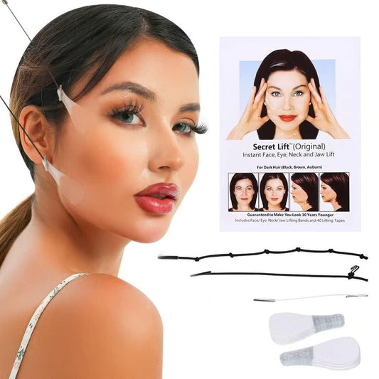 Face Lifting Wrinkles Tape 40PCS,Instant Face Neck and Eye Lifting sticker With Lifting Ropes Elastic Waterproof,V-line Makeup Tool to Hide Facial... - Premium  from Mystical9 - Just Rs 700 /- Shop now at Mystical9.com