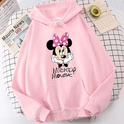 Popster Pink Printed Fleece Hoody Regular Fit Long Sleeve Womens Sweatshirt - Premium  from Mystical9 - Just Rs 785 /- Shop now at Mystical9.com