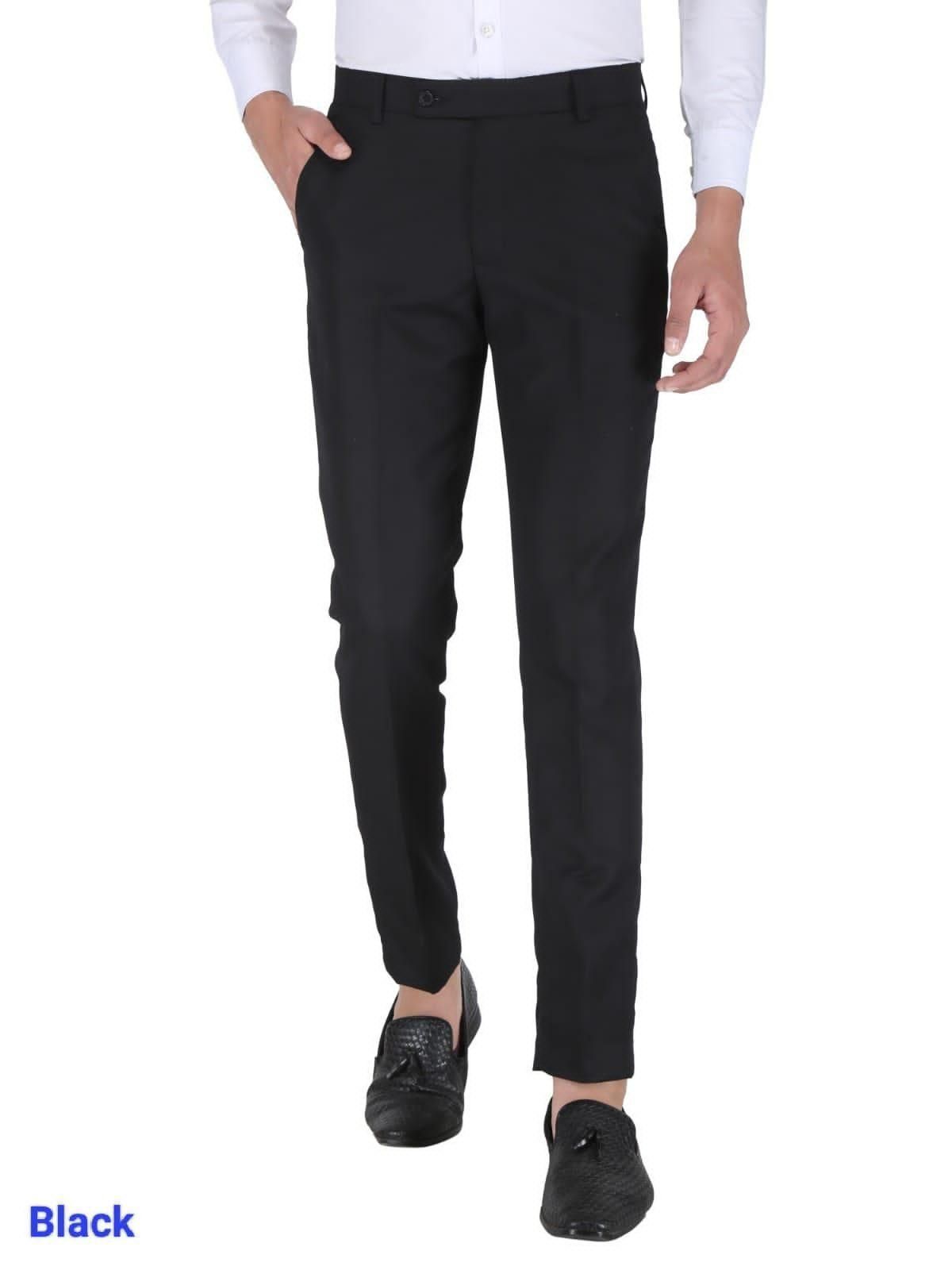 Mens Cotton Stretchable Solid Formal Trouser - Premium  from Mystical9 - Just Rs 750 /- Shop now at Mystical9.com